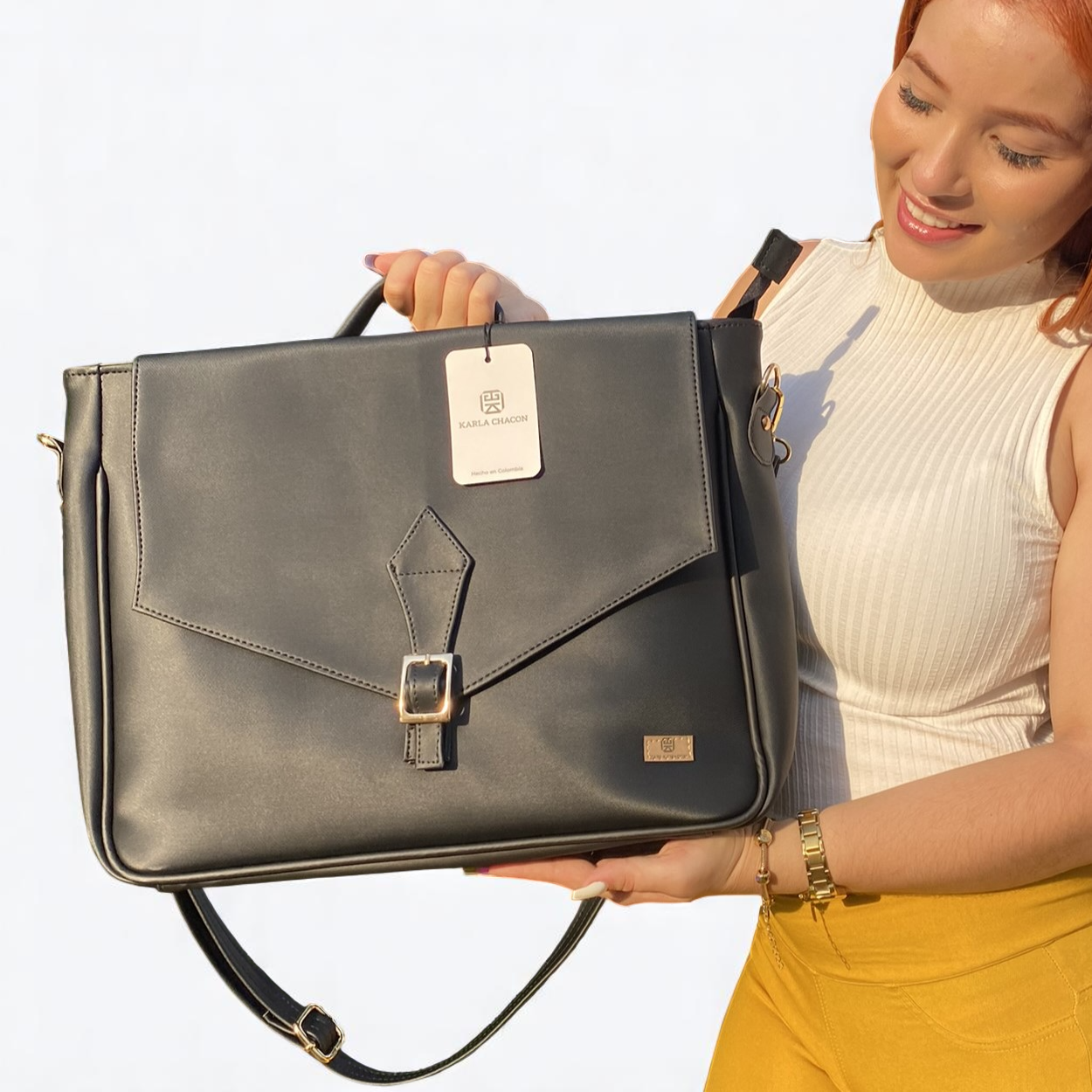 Maletín Ejecutivo Portafolio Rosy Negro