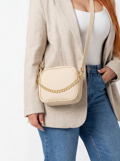 Bolso Bandolera Manos Libres Pequeño - Borgoña, Miel, Beige y Negro (Sade)