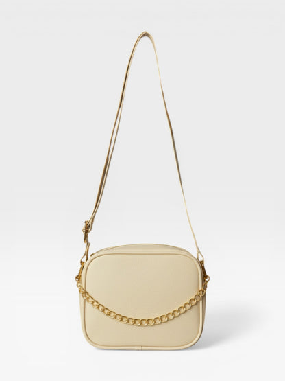 Bolso Bandolera Manos Libres Pequeño - Borgoña, Miel, Beige y Negro (Sade)