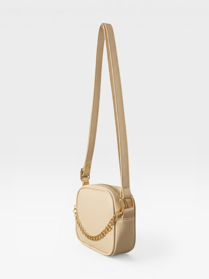 Bolso Bandolera Manos Libres Pequeño - Borgoña, Miel, Beige y Negro (Sade)