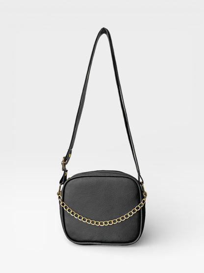 Bolso Bandolera Manos Libres Pequeño - Borgoña, Miel, Beige y Negro (Sade)