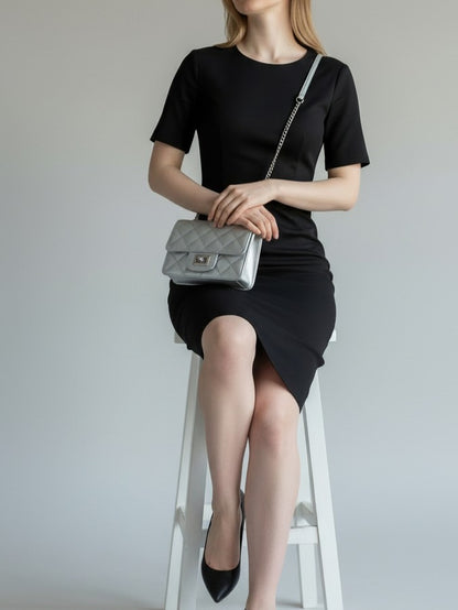 Bolso Sanz en Dorado, Plateado, Negro y Rojo