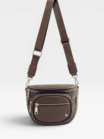 Canguro Bolso Riñonera Negro y Café (Sara)