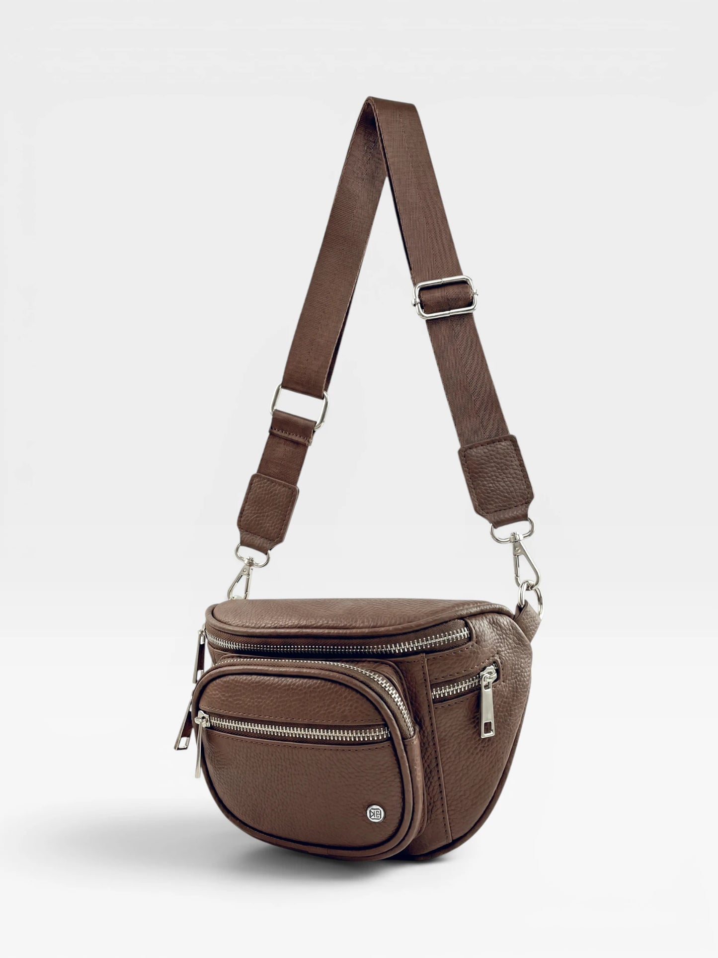 Canguro Bolso Riñonera Negro y Café (Sara)