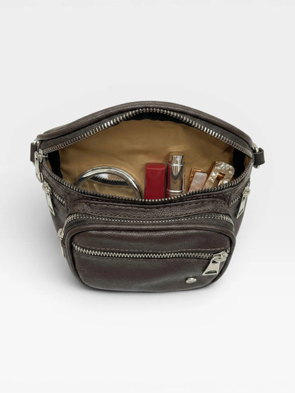 Canguro Bolso Riñonera Negro y Café (Sara)