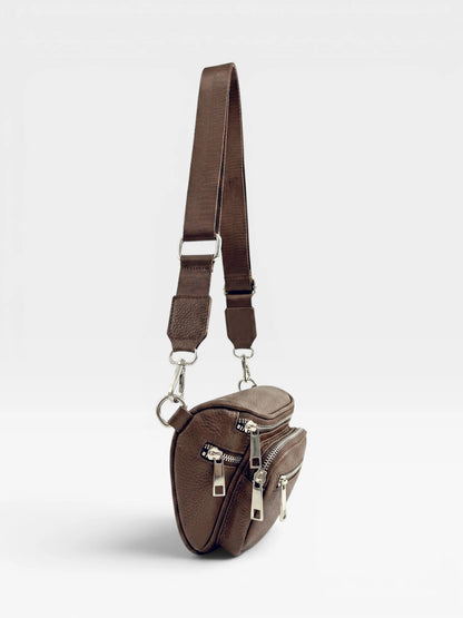 Canguro Bolso Riñonera Negro y Café (Sara)