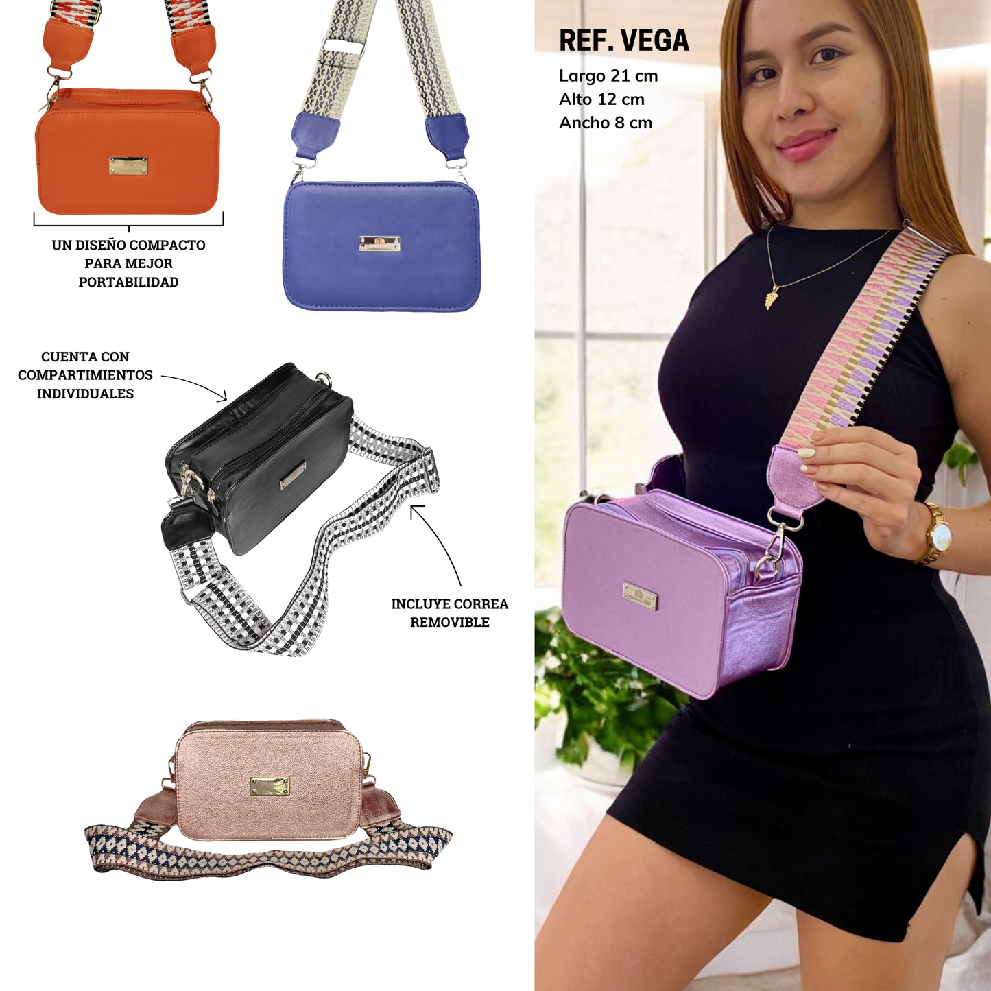 Bolso Vega Oro Rosa