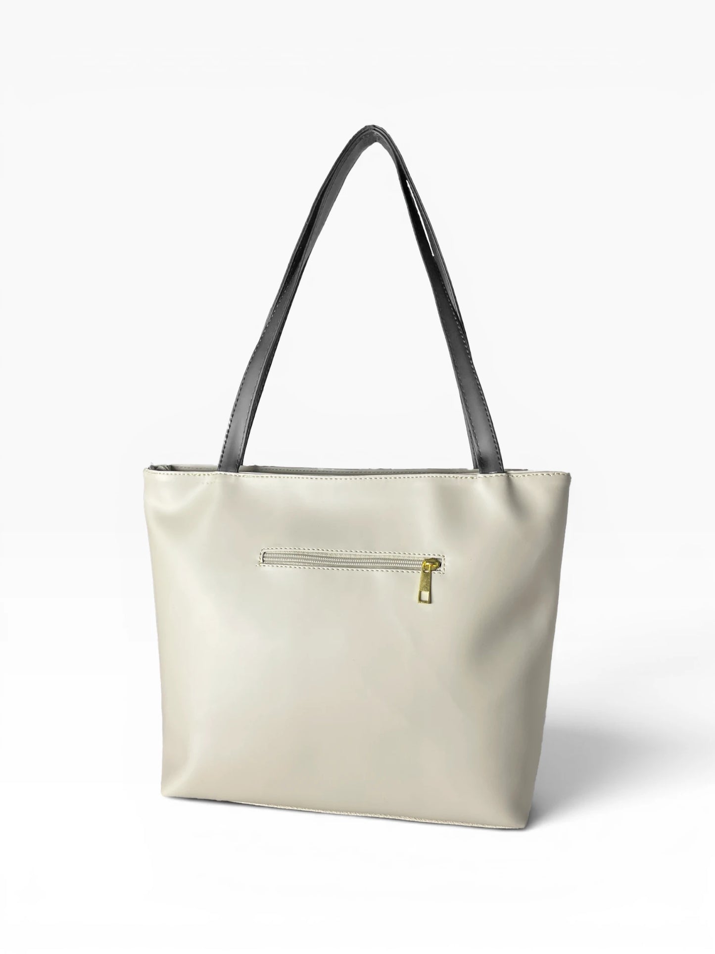 Bolso Cartera Tote Grande con cosmetiquera - Vinotinto, Negro y Beige (Vero)
