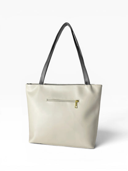 Bolso Cartera Tote Grande con cosmetiquera - Vinotinto, Negro y Beige (Vero)