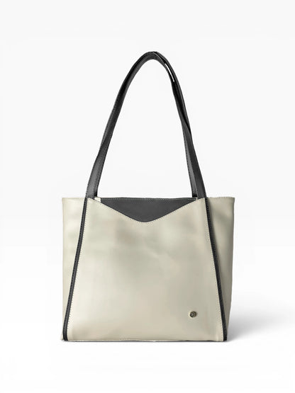 Bolso Cartera Tote Grande con cosmetiquera - Vinotinto, Negro y Beige (Vero)