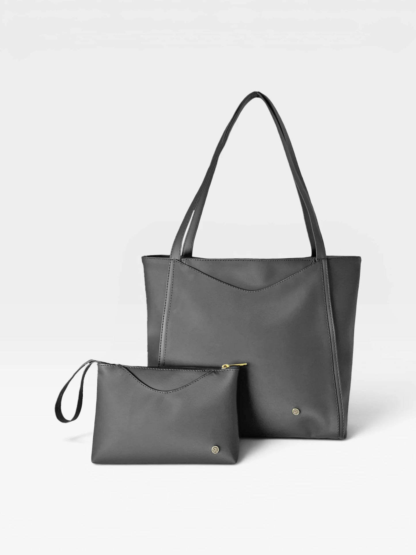 Bolso Cartera Tote Grande con cosmetiquera - Vinotinto, Negro y Beige (Vero)