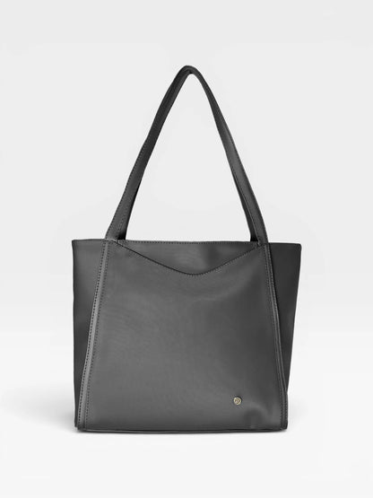 Bolso Cartera Tote Grande con cosmetiquera - Vinotinto, Negro y Beige (Vero)