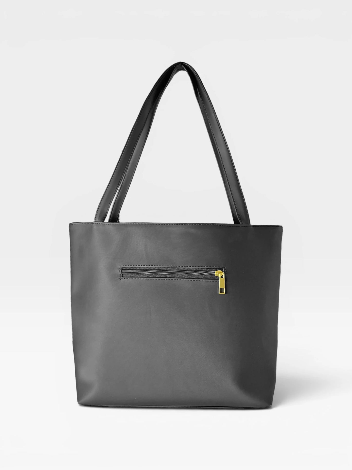Bolso Cartera Tote Grande con cosmetiquera - Vinotinto, Negro y Beige (Vero)