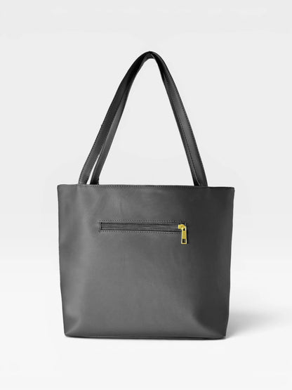 Bolso Cartera Tote Grande con cosmetiquera - Vinotinto, Negro y Beige (Vero)
