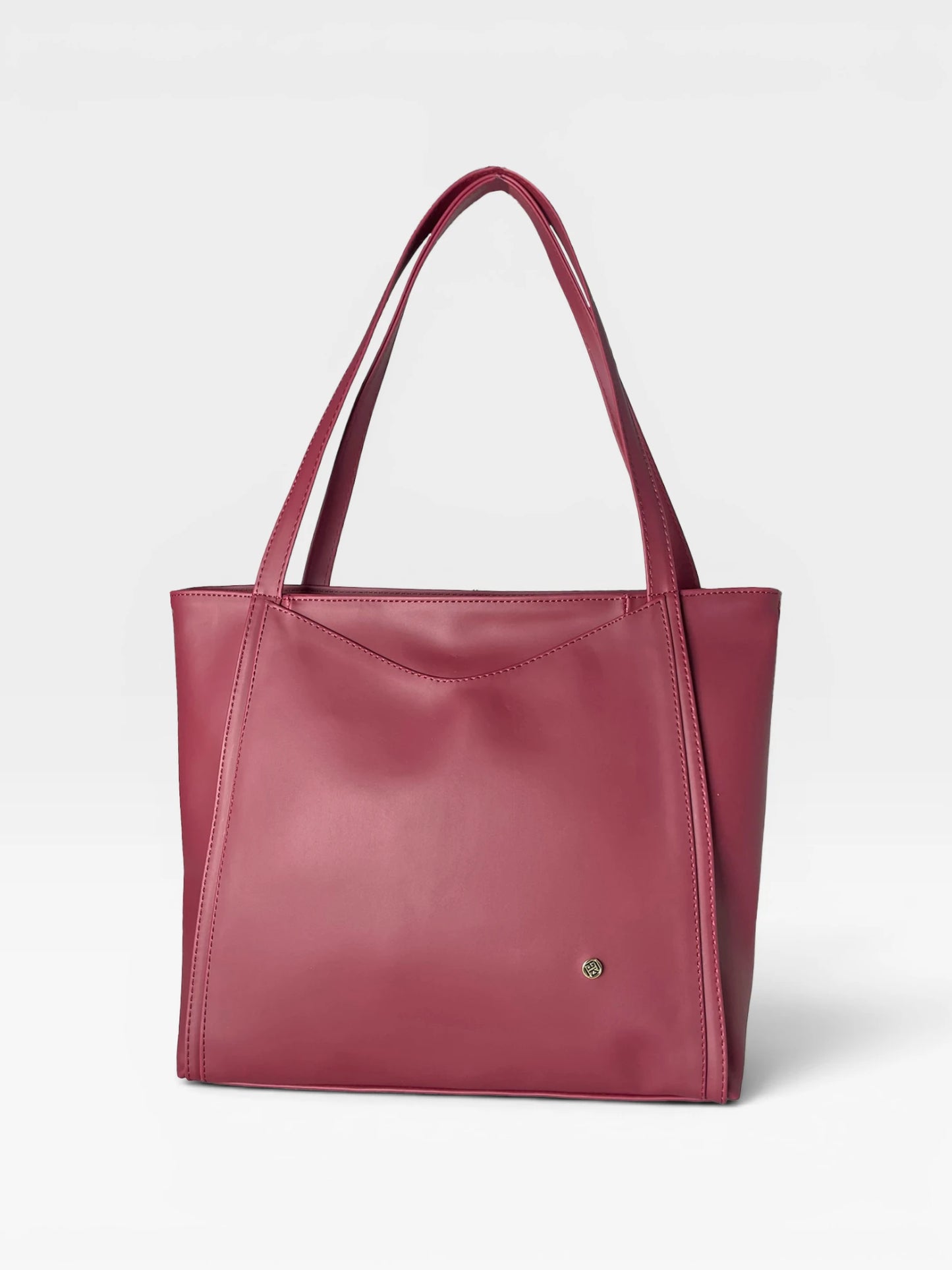 Bolso Cartera Tote Grande con cosmetiquera - Vinotinto, Negro y Beige (Vero)