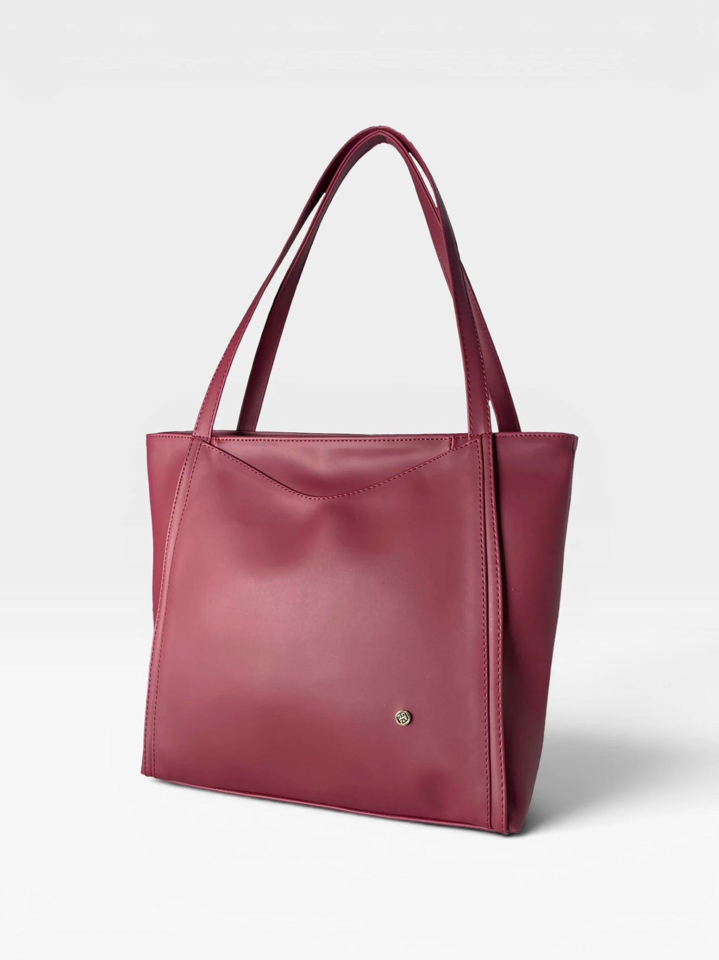 Bolso Cartera Tote Grande con cosmetiquera - Vinotinto, Negro y Beige (Vero)