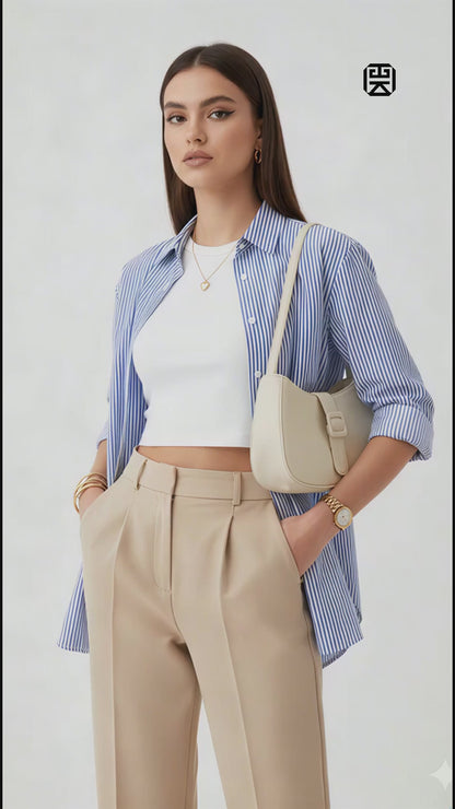 Bolso Tendencia Paris Beige y Negro