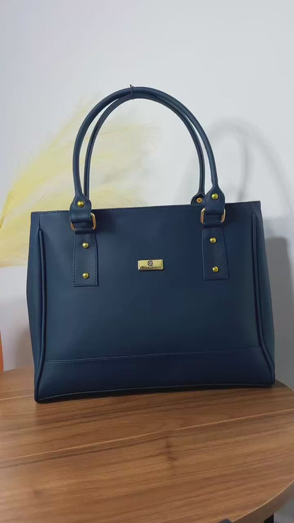 Bolso Cartera Tote con Monedero Azul (Crez)