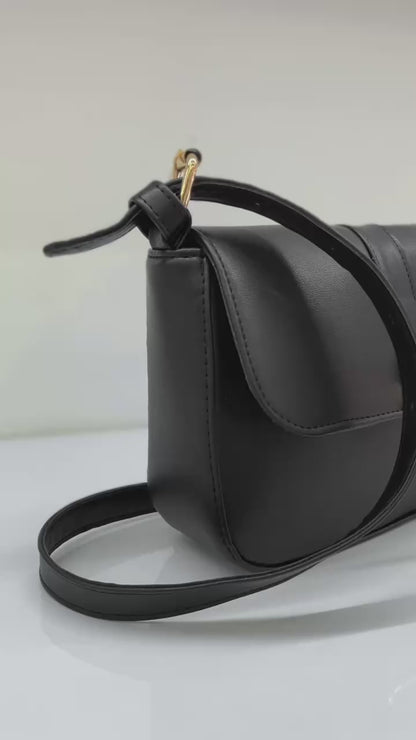 Bandolera Crossbody con Argolla Dorada — Frida
