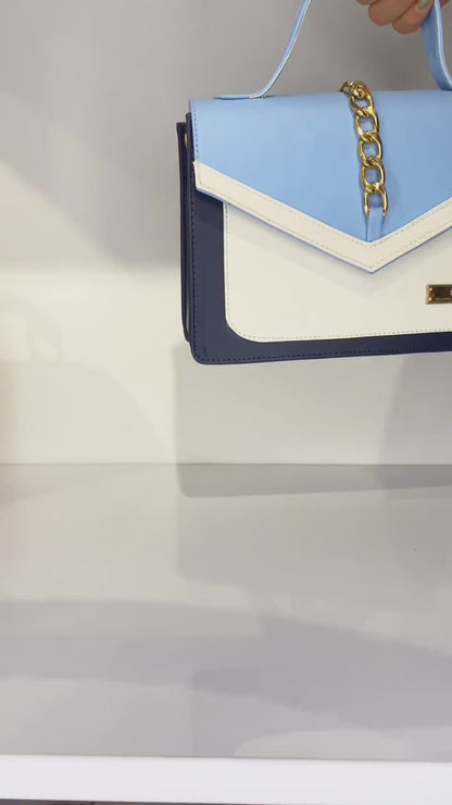 Bolso de mano Magy Azul con correa removible Envío Gratis