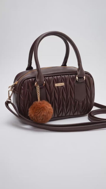 Bolso Boston de Mano con Strap y accesorio — Pau