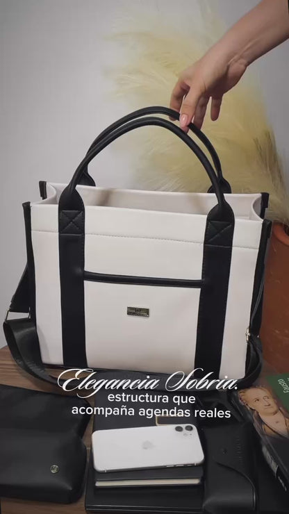 Bolso Cartera Shopper Tote Bag Con Strap Removible (Eidy)