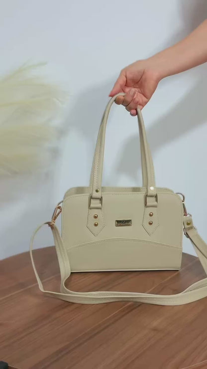 Bolso Estructurado Mediano June - Negro y Beige