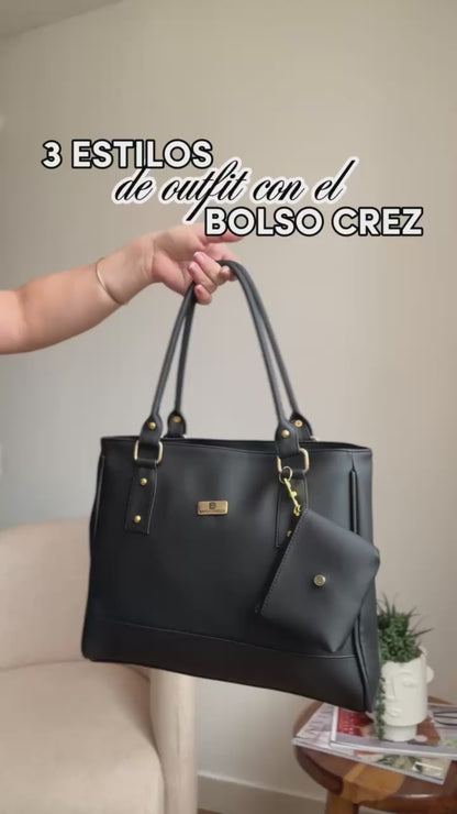Cartera Crez Negro con Accesorio