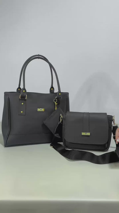 Set Tres Piezas Tote + Bandolera + Monedero — Crez & Lady