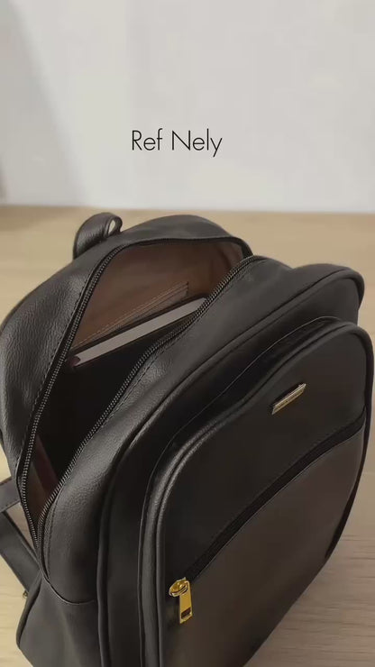 Morral Casual Nely - Negro y Beige