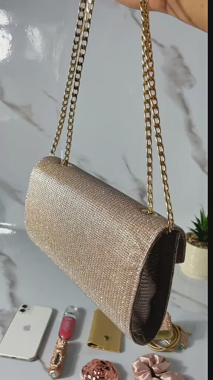 Bolso Clutch de Fiesta Maite Dorado