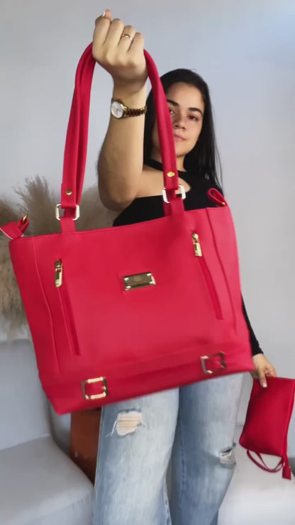 Cartera Gema Rosa con Accesorio