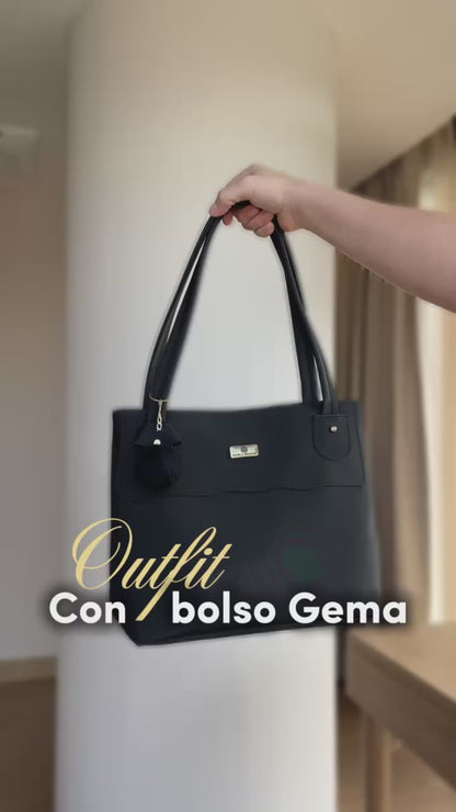 Cartera Gema Negro con Accesorio