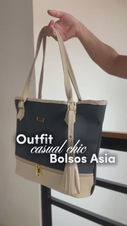 Cartera Asia Azul con Accesorio