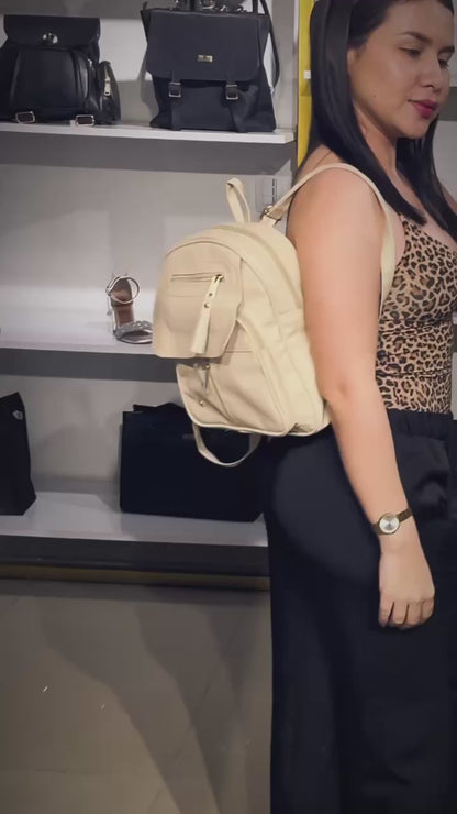 Morral Pequeño Fabi - Negro y Beige