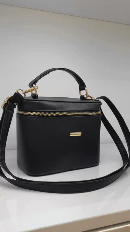 Bolso Doble Función Box Estructurado - Negro, Crema, Verde Oliva (Diva)